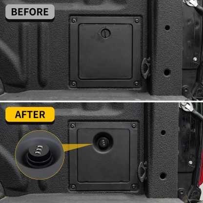 Maxzina Truck Security Lock Cover Compatible with 2024 2025 Ford F150 Code Locking Security Lid Bed Storage Bin Side Cover with Code Lock for 2024 F-150 Accessories