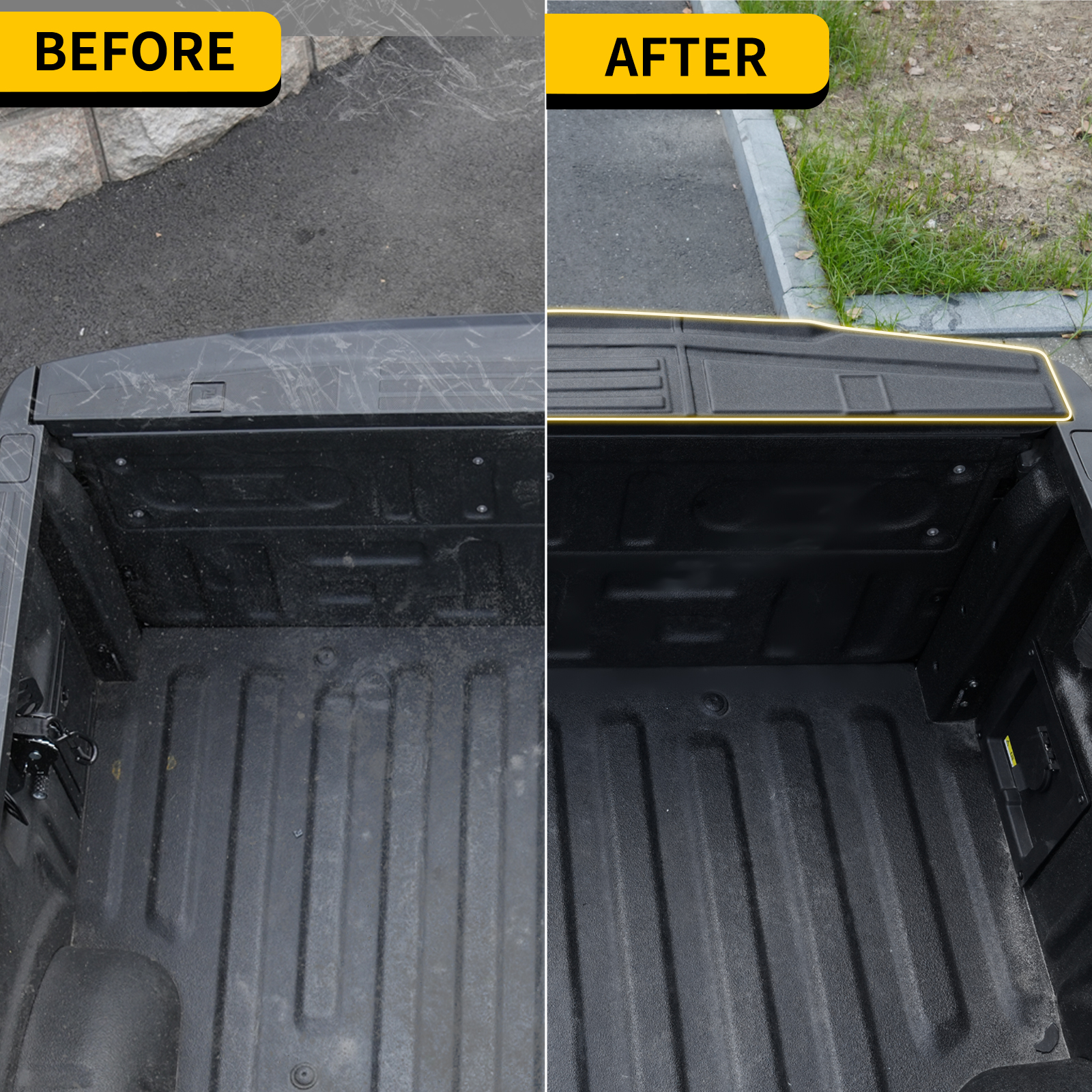 Maxzina Tailgate Molding Cap Cover Compatible with 2021-2025 Ford F150 TPE Tailgate Molding Trim Top Cap Protector Cover for 2024 Ford F-150 Accessories (NOT for Multifunction Tailgate)