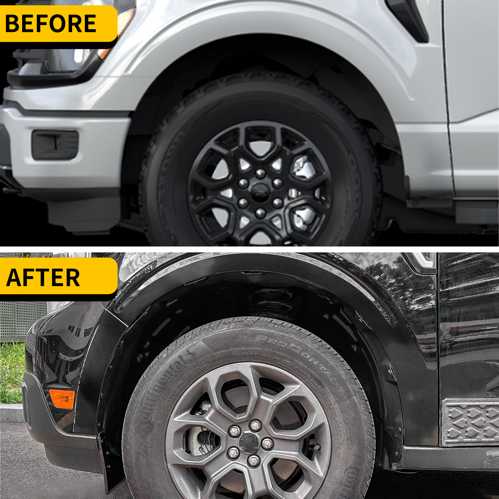 Maxzina Front Fender Liner Set Compatible with 2022-2025 Ford Maverick Front Driver & Passenger Side No Drilling Well Guards Tire Inner Fenders Splash Shield for 2024 Maverick Accessories (2PCS)