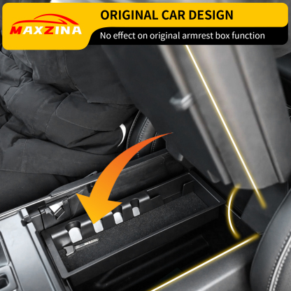 Maxzina Armrest Cover Compatible with 2021-2025 Ford F150 Center Console Cover Waterproof Car Armrest Seat Box Pad for 2024 Ford F-150 Accessories (Full Console with Bucket Seats ONLY)