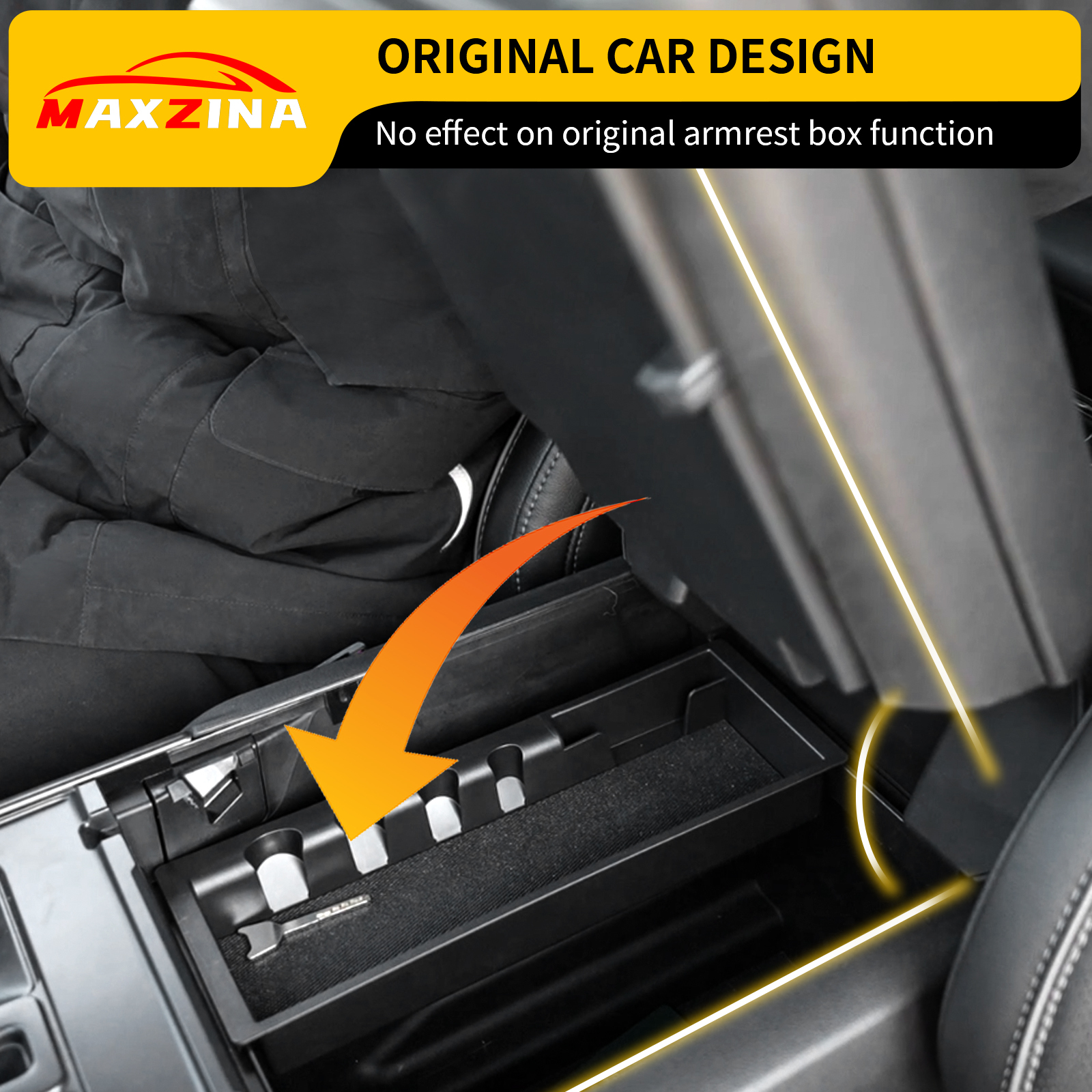 Maxzina Armrest Cover Compatible with 2021-2025 Ford F150 Center Console Cover Waterproof Car Armrest Seat Box Pad for 2024 Ford F-150 Accessories (Full Console with Bucket Seats ONLY)