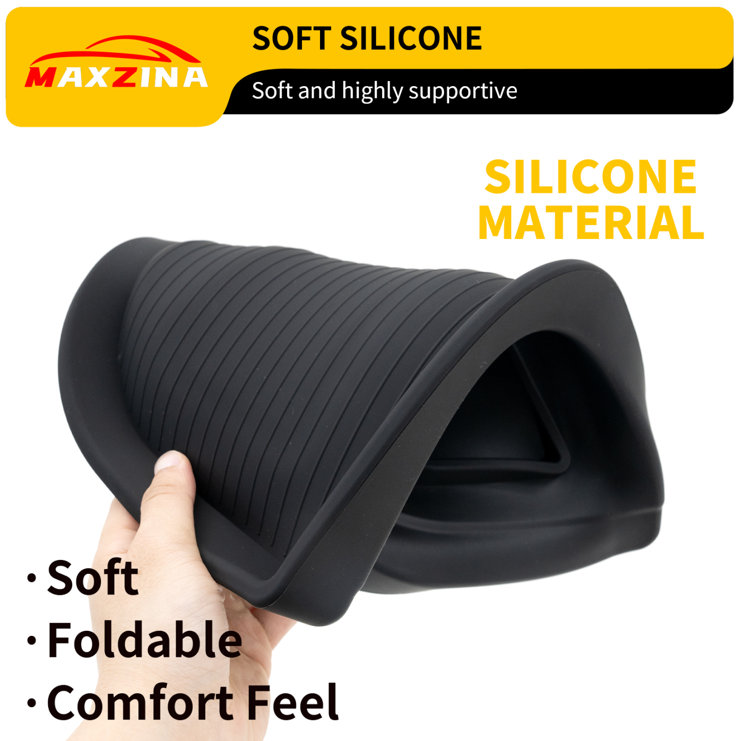 Maxzina Dashboard Storage Organizer for 2025 Ford Maverick Silicone Dash Insert Tray Behind Screen Dashboard Storage Box