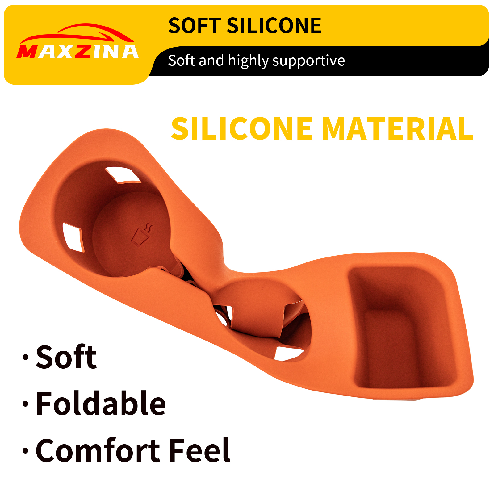 Maxzina 2022 2023 2024 2025 Ford Maverick Cup holder Silicone Insert Center Console Cup Holder Silicone Black Bottle Holder Interior Decoration