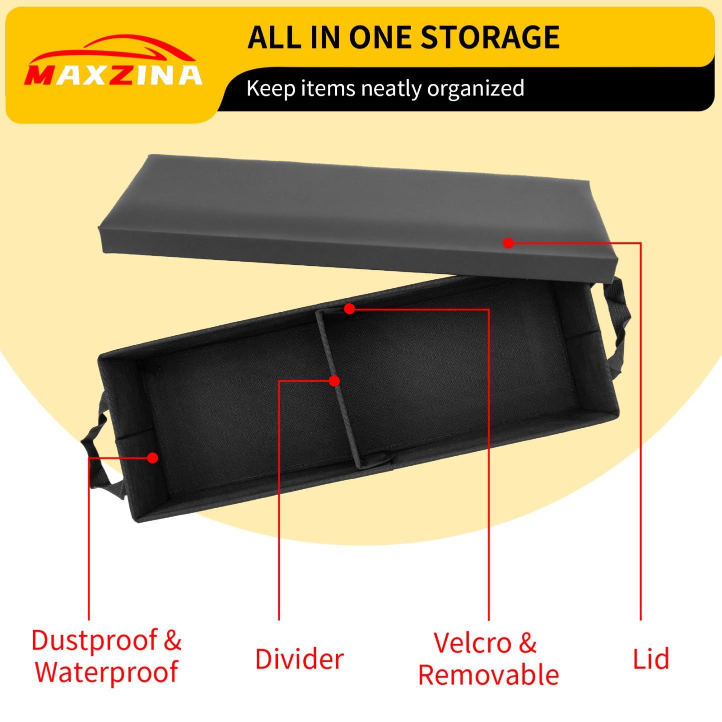 Maxzina Seat Aisle Storage Box Compatible with 2021-2025 2026 Kia Sorento Rear Car Seat Organizer Foldable Backseat Console Organizer 2nd Row Travel Storage Box for 2025 Sorento 6 Seats Accessories