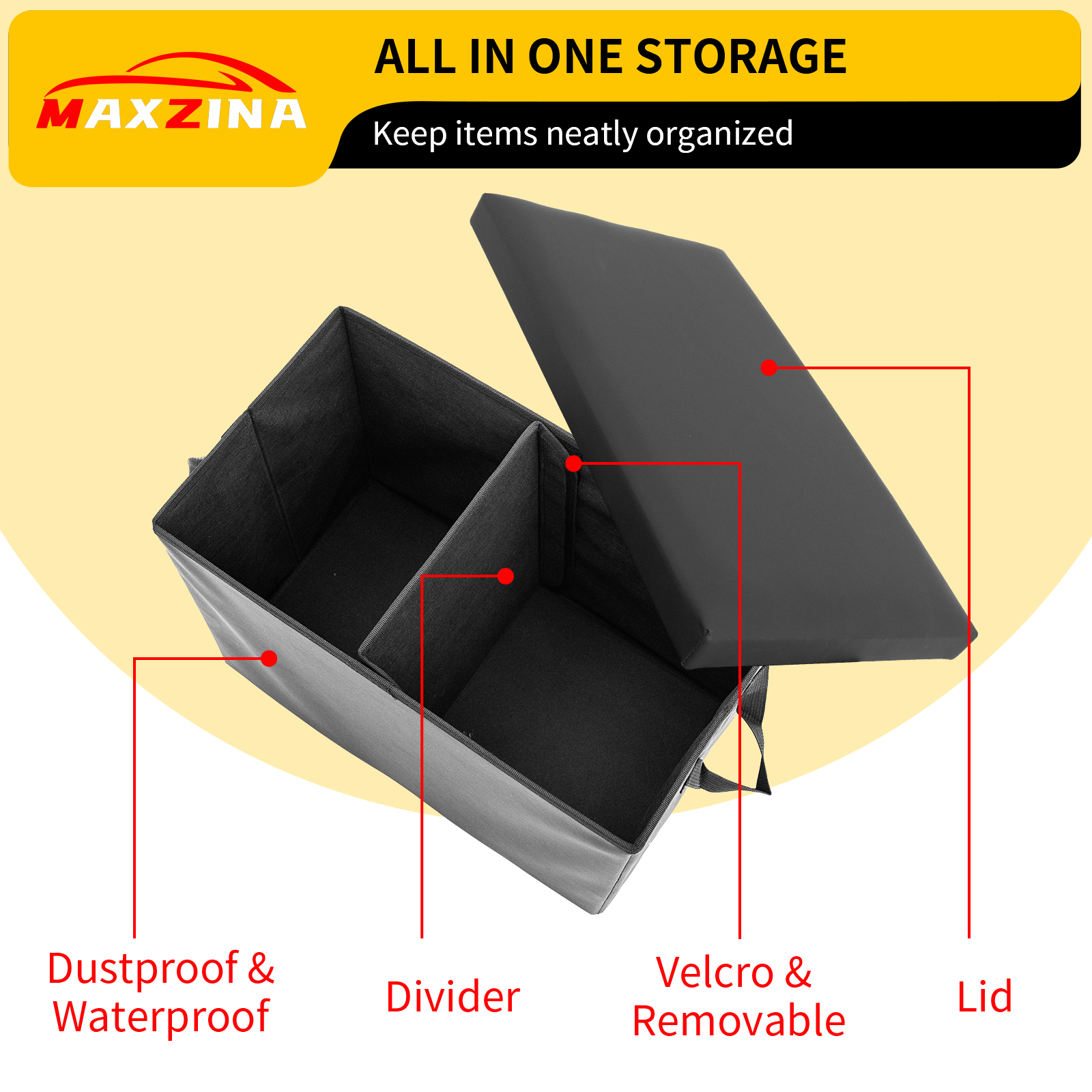 Maxzina Seat Aisle Storage Box Compatible with 2018-2025 2026 Chevrolet Traverse Rear Car Seat Organizer Foldable Backseat Console Organizer 2nd Row Travel Storage Chevy Traverse 7 Seat Accessories