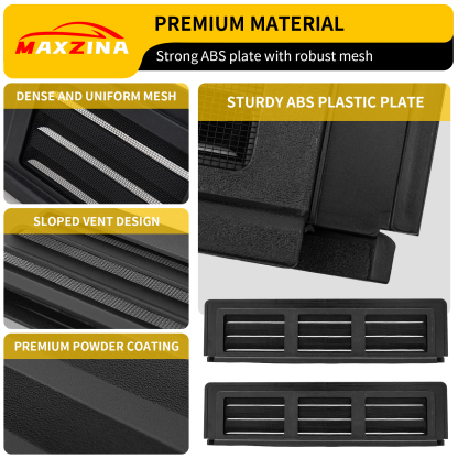 Maxzina Rear Window Vents Compatible with 2022-2025 Ford Maverick Window Covers with Mesh Net