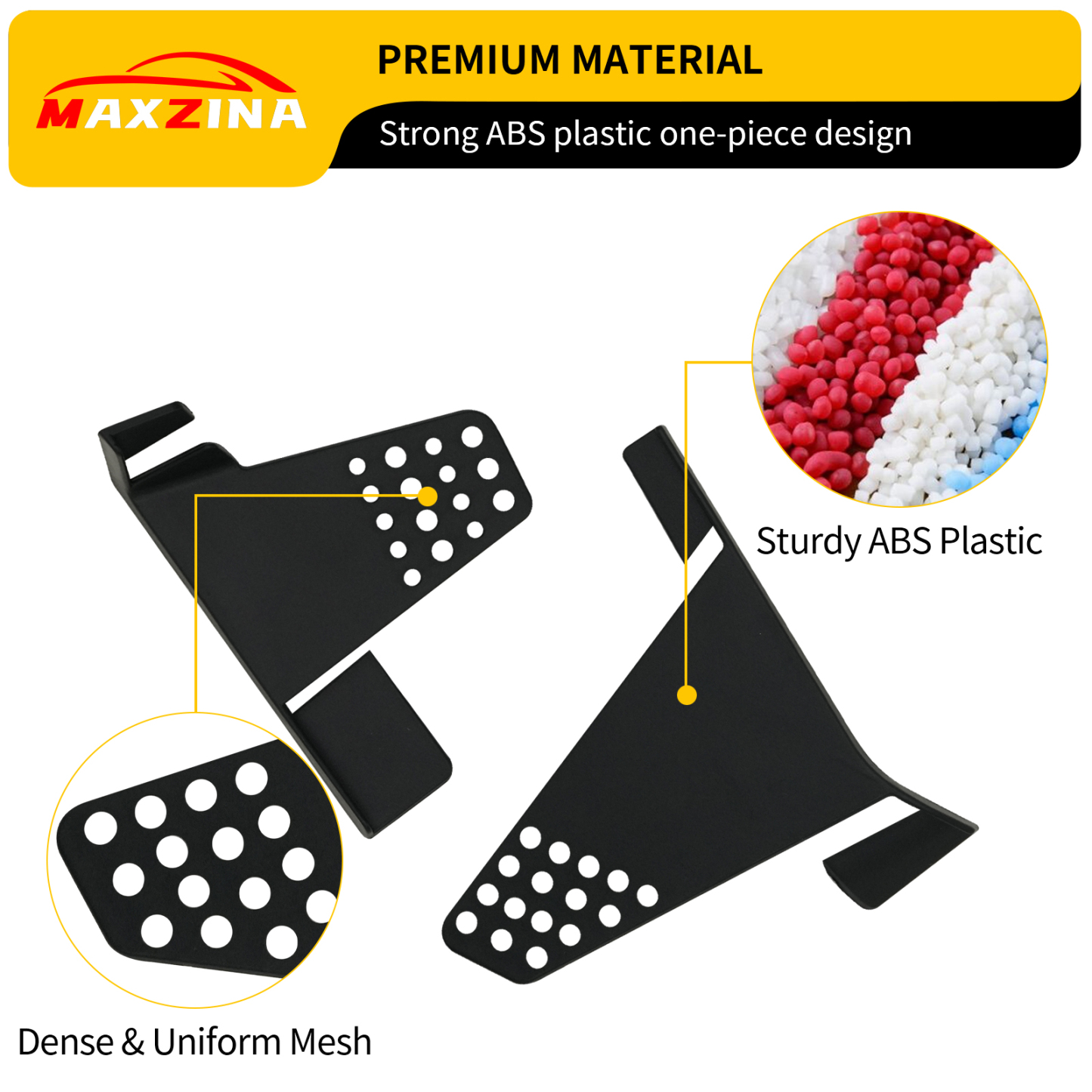 Maxzina Hood Water Barrier Compatible with 2022-2025 Ford Maverick Hood Water Drain Grille Front Trunk Water Channel Debris Filter Anti Clogging Grid 2PCS