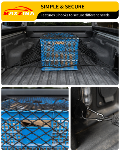 Maxzina 2022 2023 2024 2025 Ford Maverick Cargo Net Truck Storage Net (4'x 4')