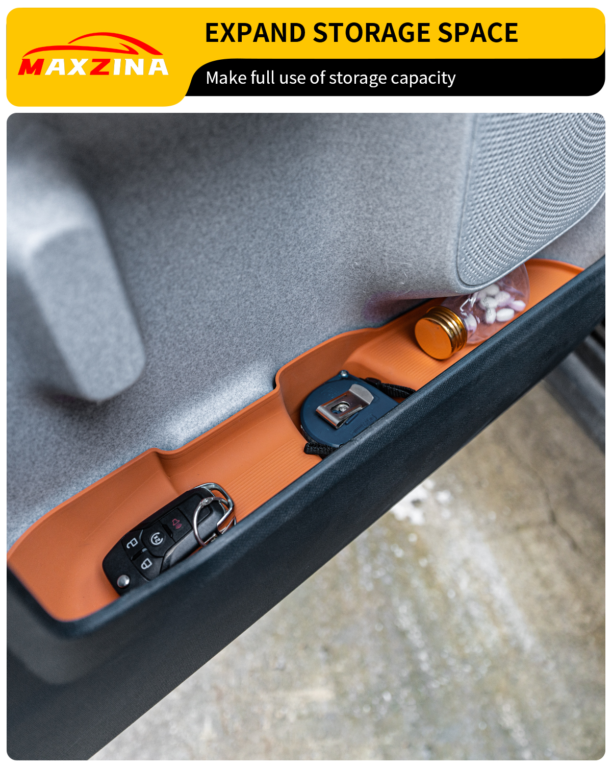 Maxzina 2022-2025 Ford Maverick Door Side Storage Tray Front & Rear 4PCS