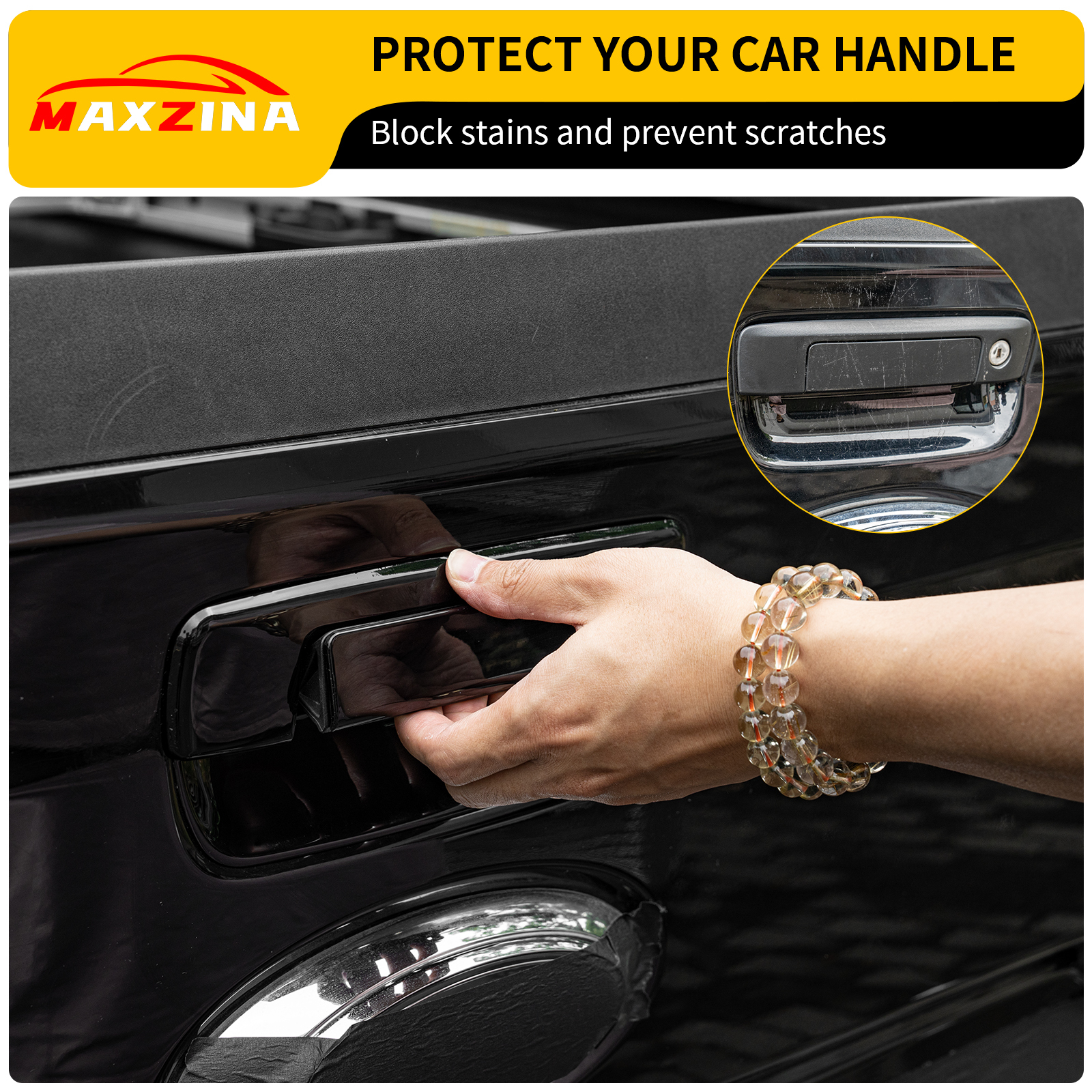 Maxzina Tailgate Handle Cover Compatible with 2022-2025 Ford Maverick Truck Tailgate Handle Trim Decoration ABS Plastic Scratch Protector