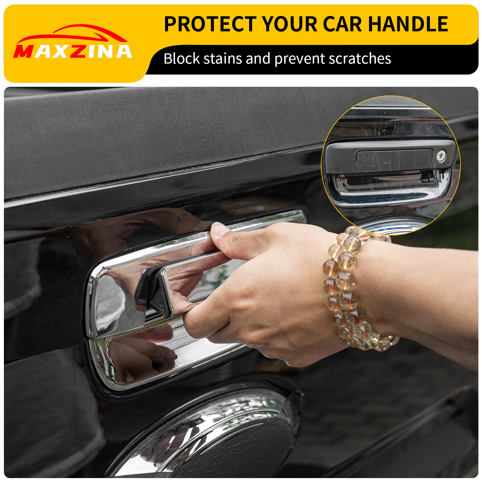 Maxzina Tailgate Handle Cover Compatible with 2022-2025 Ford Maverick Truck Tailgate Handle Trim Decoration ABS Plastic Scratch Protector