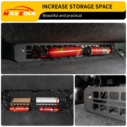 Maxzina Seat Bottom Divider Panel Compatible with Ford F150 2015+ Raptor 2015+ Super Duty 2017+ Under Seat Molle Panel Second Row Storage Panel 2nd Row Under Seat Organizer