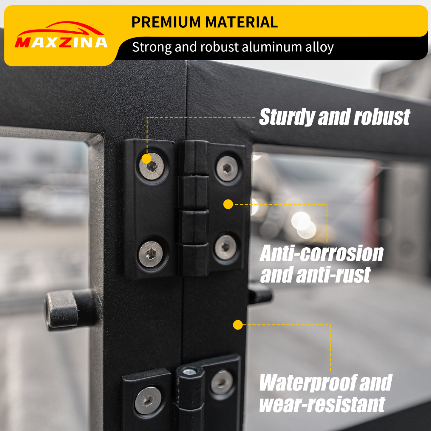 Maxzina Truck Bed Divider Compatible with 2024 2025 Ford F150 Cargo Divider Trunk Organizer Aluminum Alloy Luggage Divider Replacement