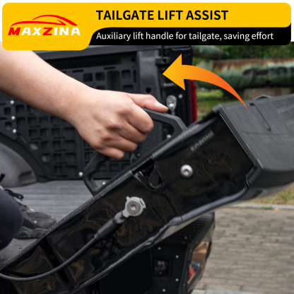 Maxzina Tailgate Grab Handle Compatible with 2015-2025 Ford F150 Tailgate Lift Assist Handle Auxiliary Step Grip Truck Bed Cargo Tie Down Point Nylon Versatile Assembly 2PCS