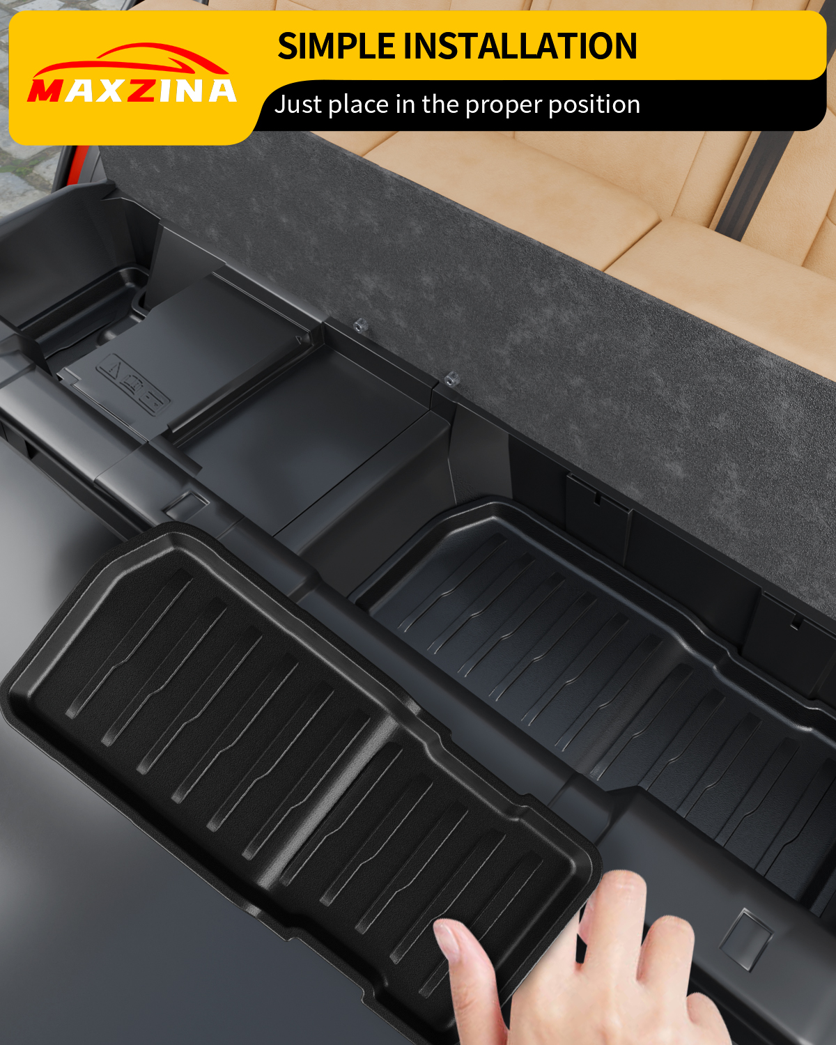 Maxzina 2022 2023 2024 2025 Ford Maverick Hybrid Under Seat Storage Mat