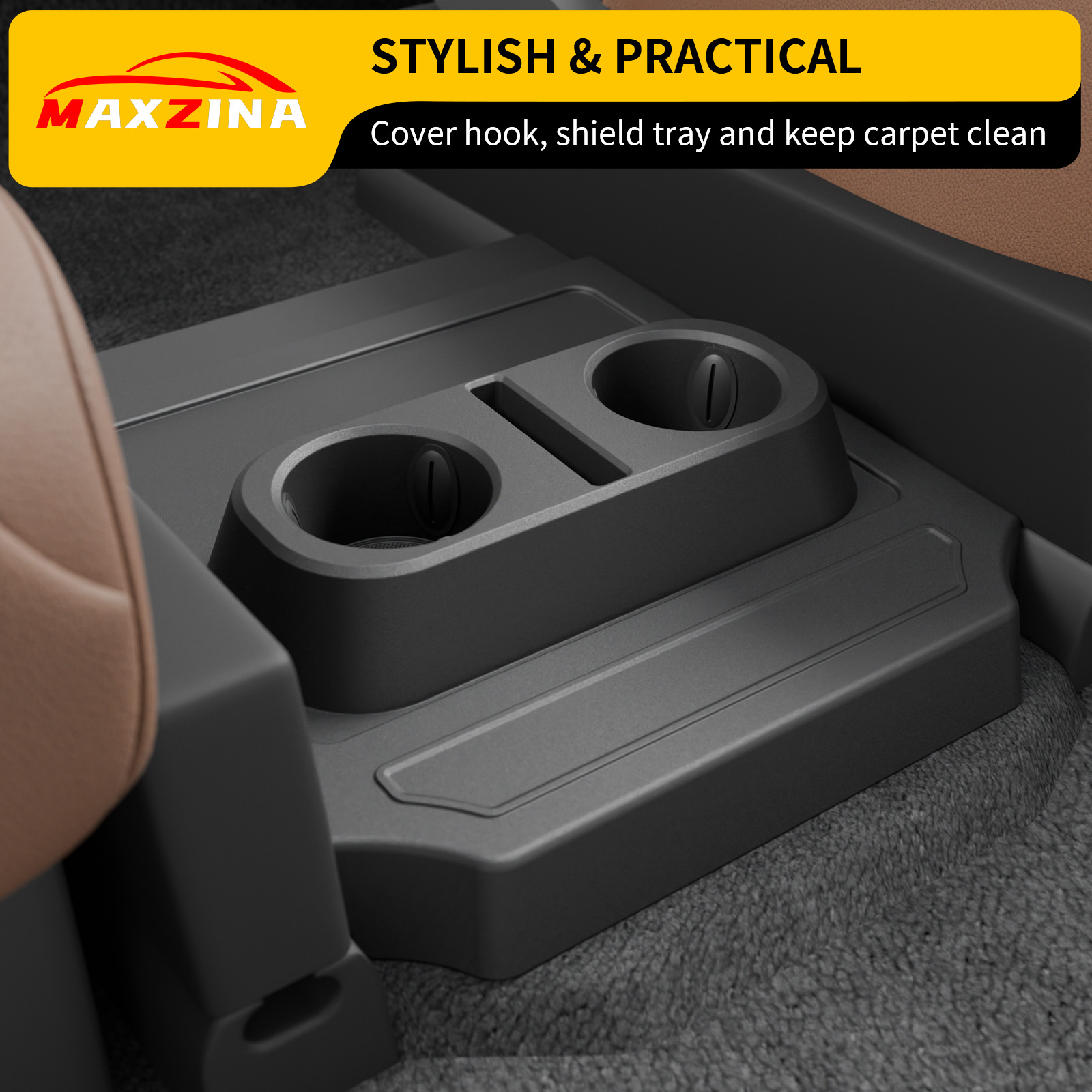 Maxzina Rear Middle Seat Cover Compatible with 2023-2025 Honda Pilot 8 Passenger Rear Middle Floor Cover Second Row Removable Seat Replacement Cap Lid for 2020-2024 Acura MDX 7 Passenger Accessories