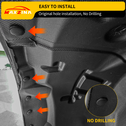 Maxzina Front Fender Liner Set Compatible with 2022-2025 Ford Maverick Front Driver & Passenger Side No Drilling Well Guards Tire Inner Fenders Splash Shield for 2024 Maverick Accessories (2PCS)