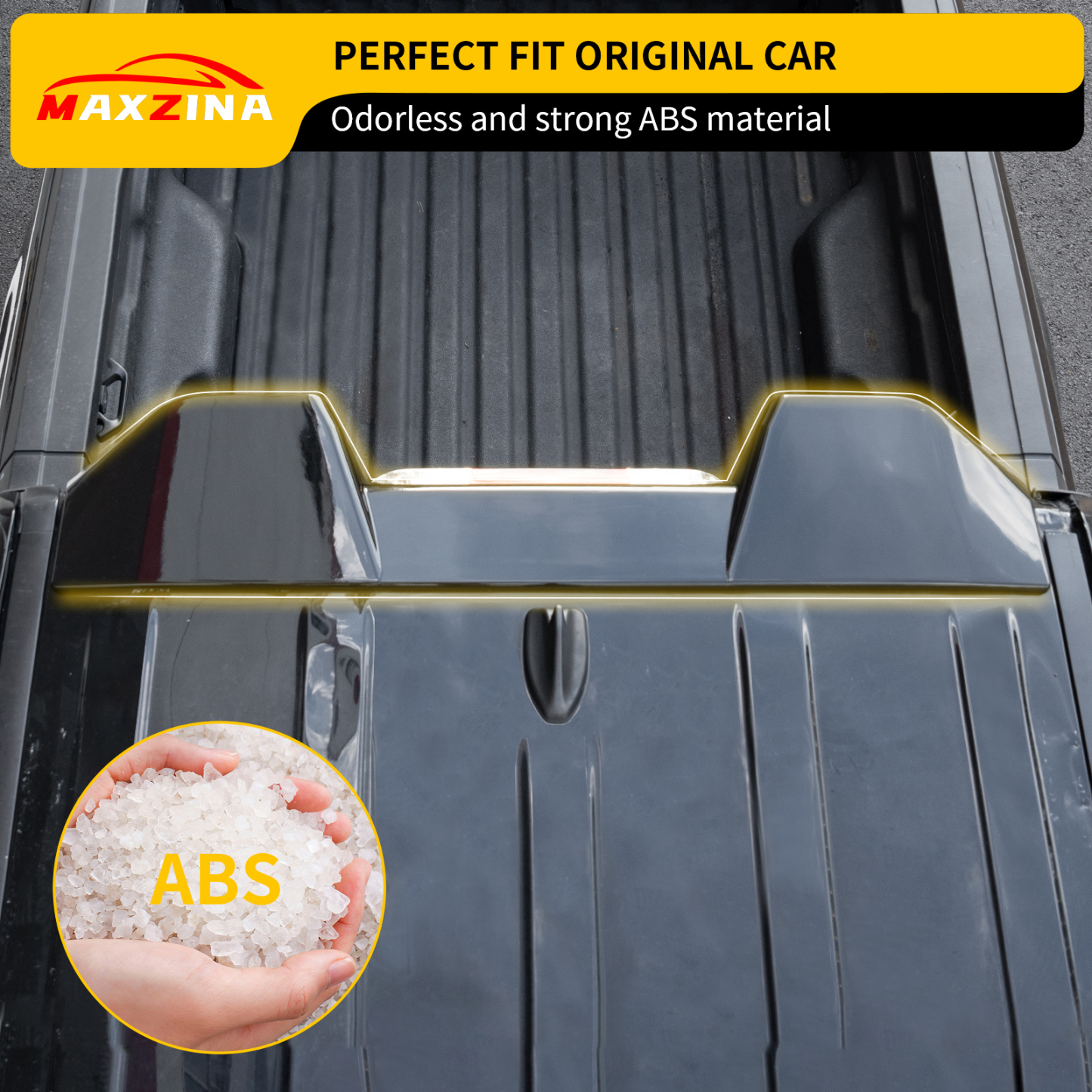 Maxzina Truck Cab Spoiler Compatible with 2022-2025 Ford Maverick Pickup Cab Rear Roof Spoiler Wing Lip ABS Plastic for 2024 Maverick Accessories