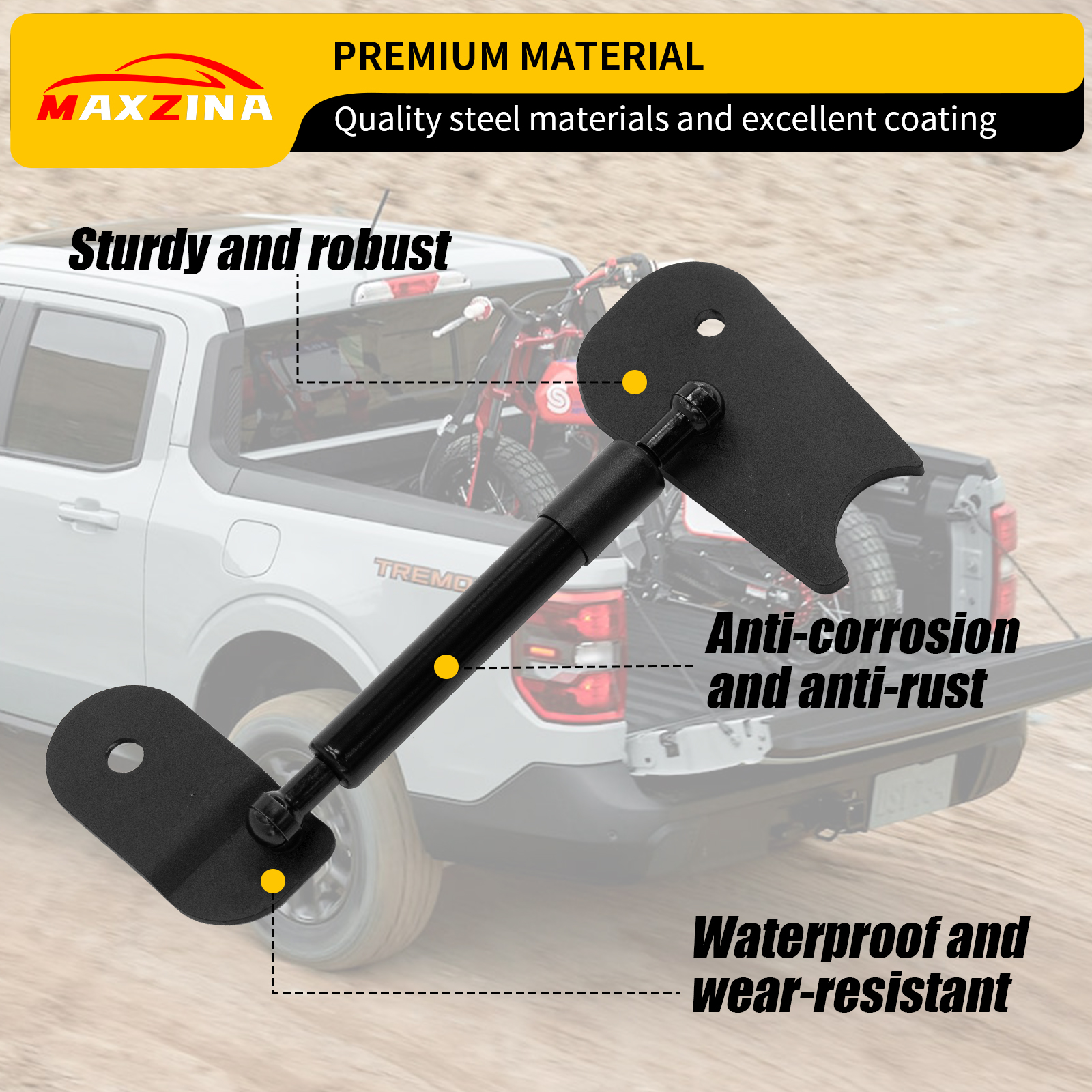 Maxzina 2022 2023 2024 2025 Ford Maverick Tailgate Assist Tailgate Slow-Drop Accessories Tail Gate Shock Damper