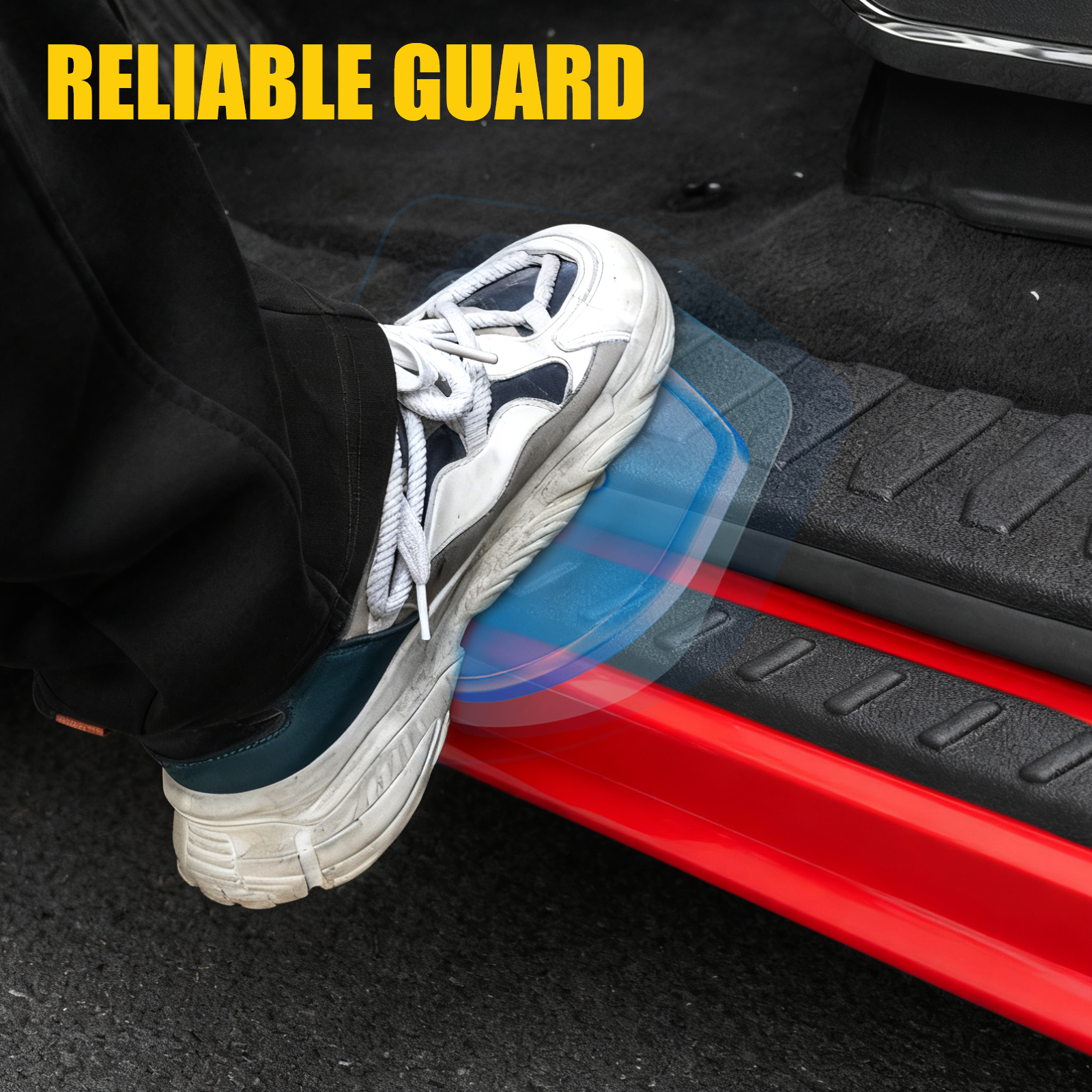 Maxzina Door Sill Protector Compatible with 2021-2024 2025 2026 Ford F150 Side Step Protector Side Edge Step Guard Car Door Dust Shield Cover