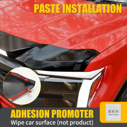 Maxzina ABS Hood Protector with LED Lights Compatible with 2021-2026 Ford F150 XL/STX/XLT/Lariat Hood Shield Bug Deflector 3-Piece Bonnet Guard for 2025 Ford F-150 Accessories (Strip White Light)