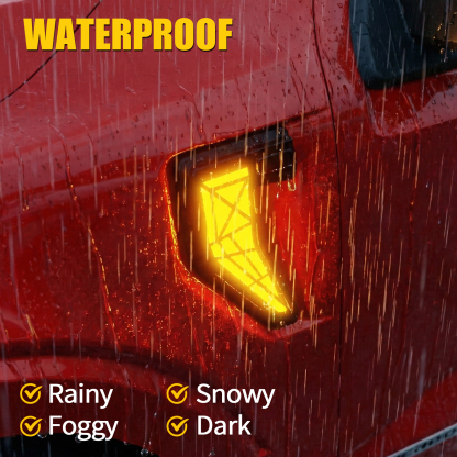 Maxzina Side Marker Lights Compatible with 2024-2025 Ford F150 Side Marker Lamps Plug-and-Play ABS Plastic Housing Waterproof LED Lights Auxiliary Lamps for F-150 Accessories