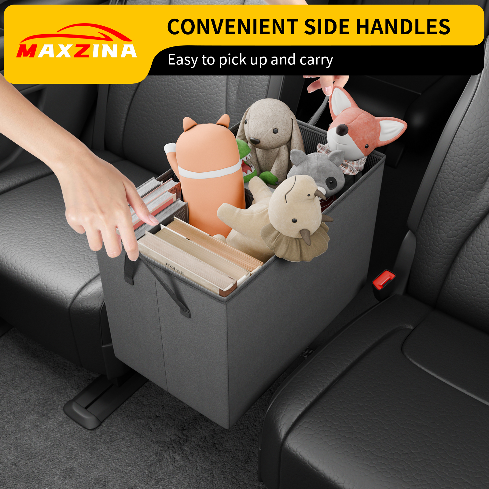 Maxzina Seat Aisle Storage Box Compatible with 2018-2025 2026 Chevrolet Traverse Rear Car Seat Organizer Foldable Backseat Console Organizer 2nd Row Travel Storage Chevy Traverse 7 Seat Accessories