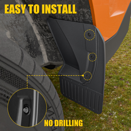 Maxzina Mud Flaps Compatible with 2022-2025 2026 Ford Maverick (Not for Lobo) Mud Guards Extra Large Version Front & Rear No Drilling 4PCS Splash Guards All Weather Protection Accessories