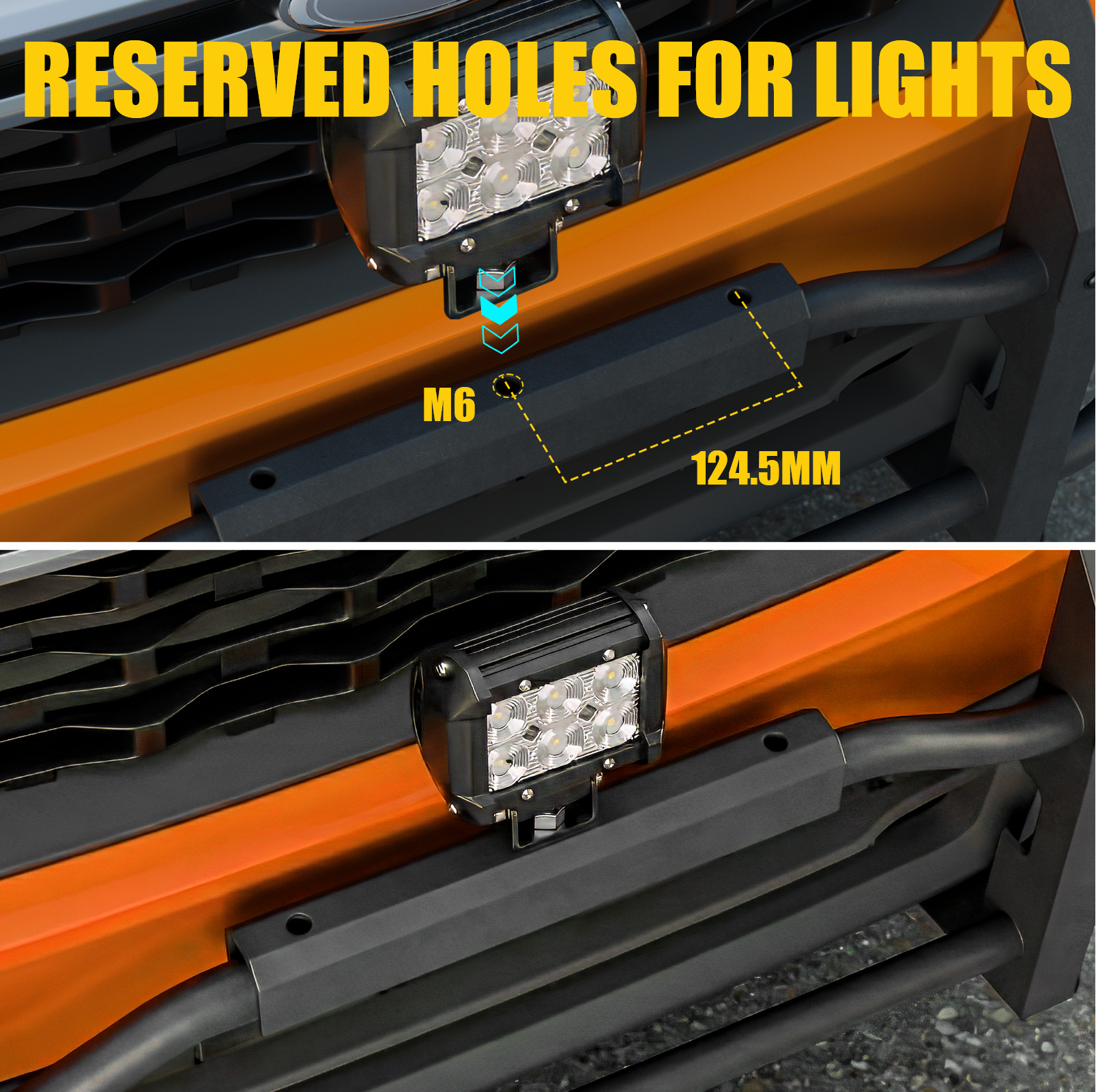 Maxzina Bull Bar Compatible with 2022-2024 Ford Maverick XLT (Not for 2025 2026) Front Bumper Carbon Steel Bolt-On Grill Bar Bumper Grille Brash Gurad