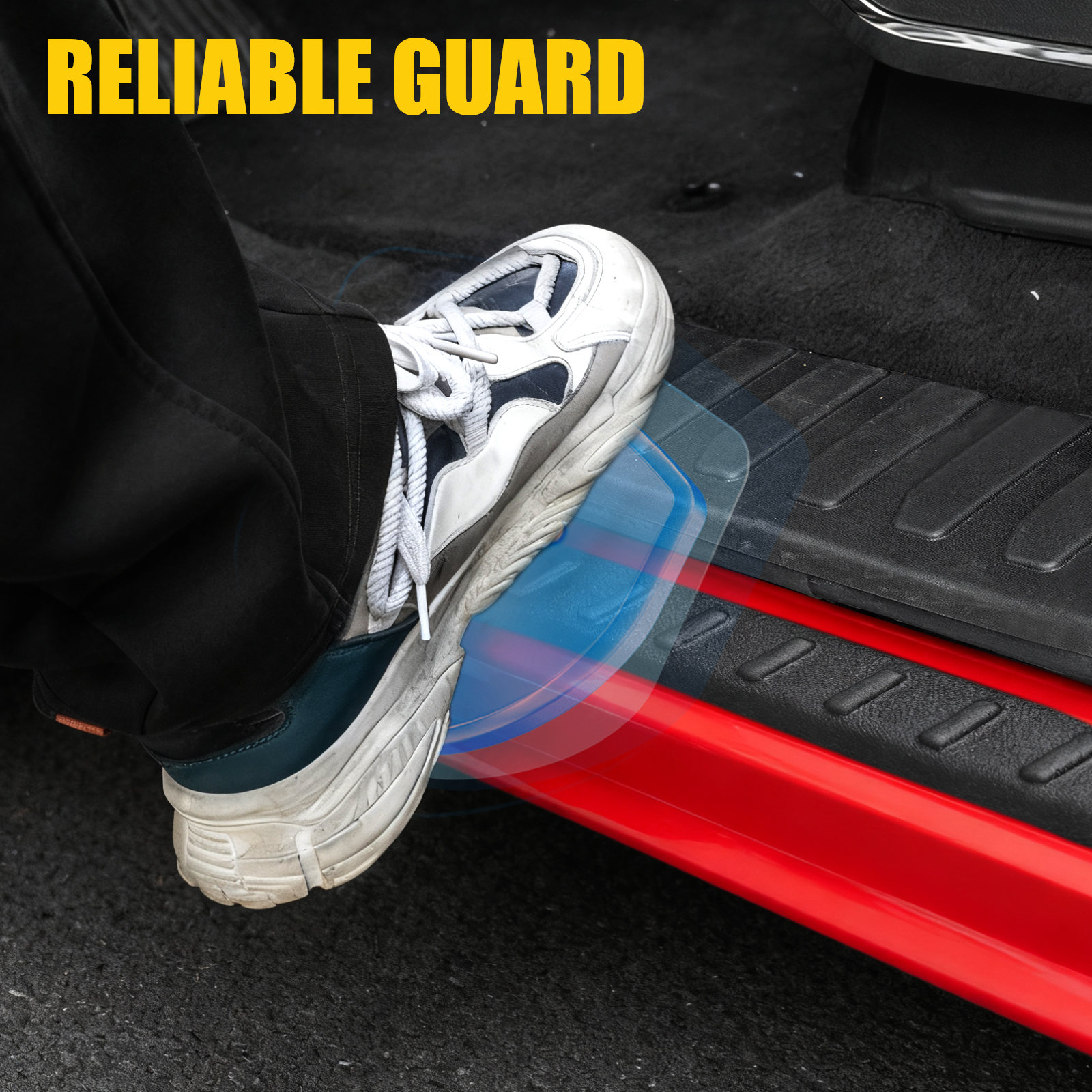 Maxzina Door Sill Protector Compatible with 2021-2024 2025 2026 Ford F150 Side Step Protector Side Edge Step Guard Car Door Dust Shield Cover