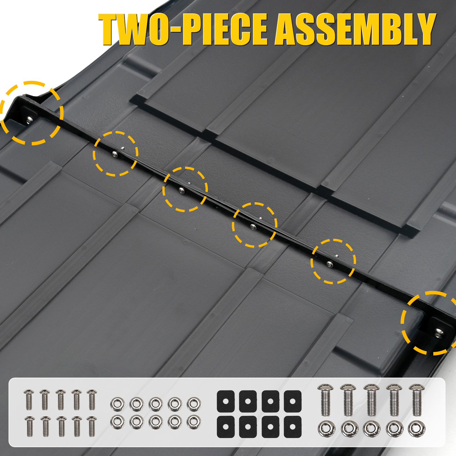 Maxzina Slide-Out Truck Bed Cargo Tray Compatible with Chevy Colorado Jeep Gladiator Toyota Tacoma Nissan Frontier Ford Ranger Honda Ridgeline HDPE Trolley System Accessories (4.8FT+ Bed ONLY)