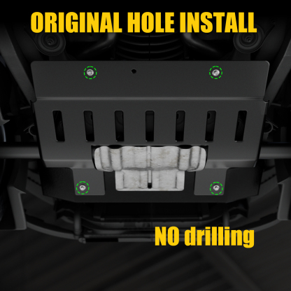 Maxzina Front Skid Plate Compatible with 2021-2025 Ford F150 3.5L EcoBoost V6 4WD Supercrew Heavy Duty Aluminum Front Engine Splash Guard Underbody Protection for 2024 F-150 Accessories