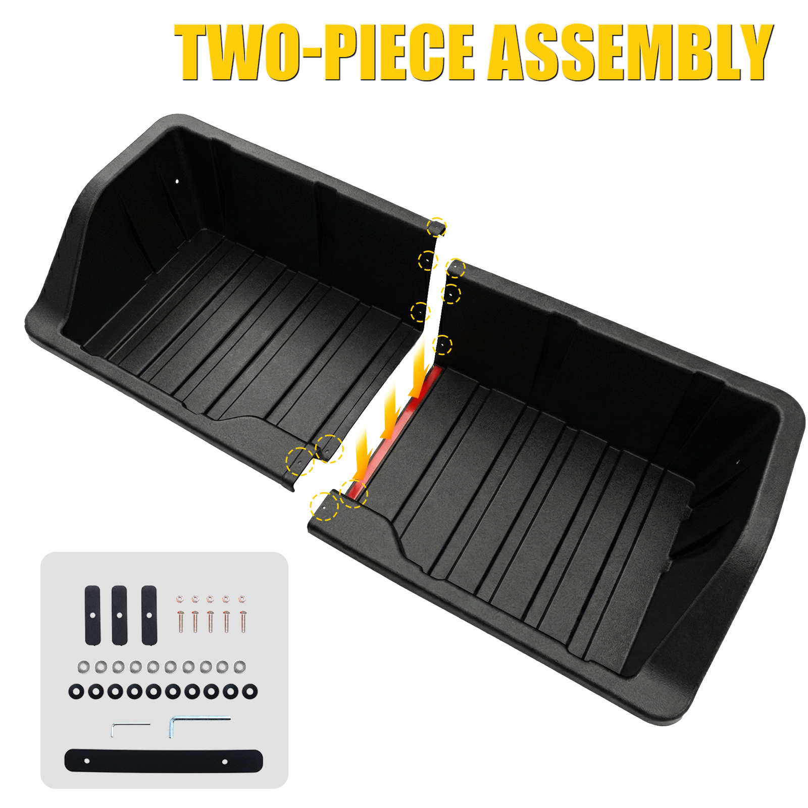 Maxzina Truck Ford F150 Super Duty Chevy Silverado GMC Sierra Dodge Ram Toyota Tundra Nissan Titan HDPE Tailgate Tray Accessories (4.8FT+ Width Bed)