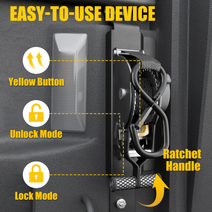 Maxzina Retractable Ratchet Straps Compatible with 2020-2025 2026 Jeep Gladiator JT Retracting Straps Auto Retract Securing Strap Tie Down System 2PCS for 2024 Gladiator Accessories