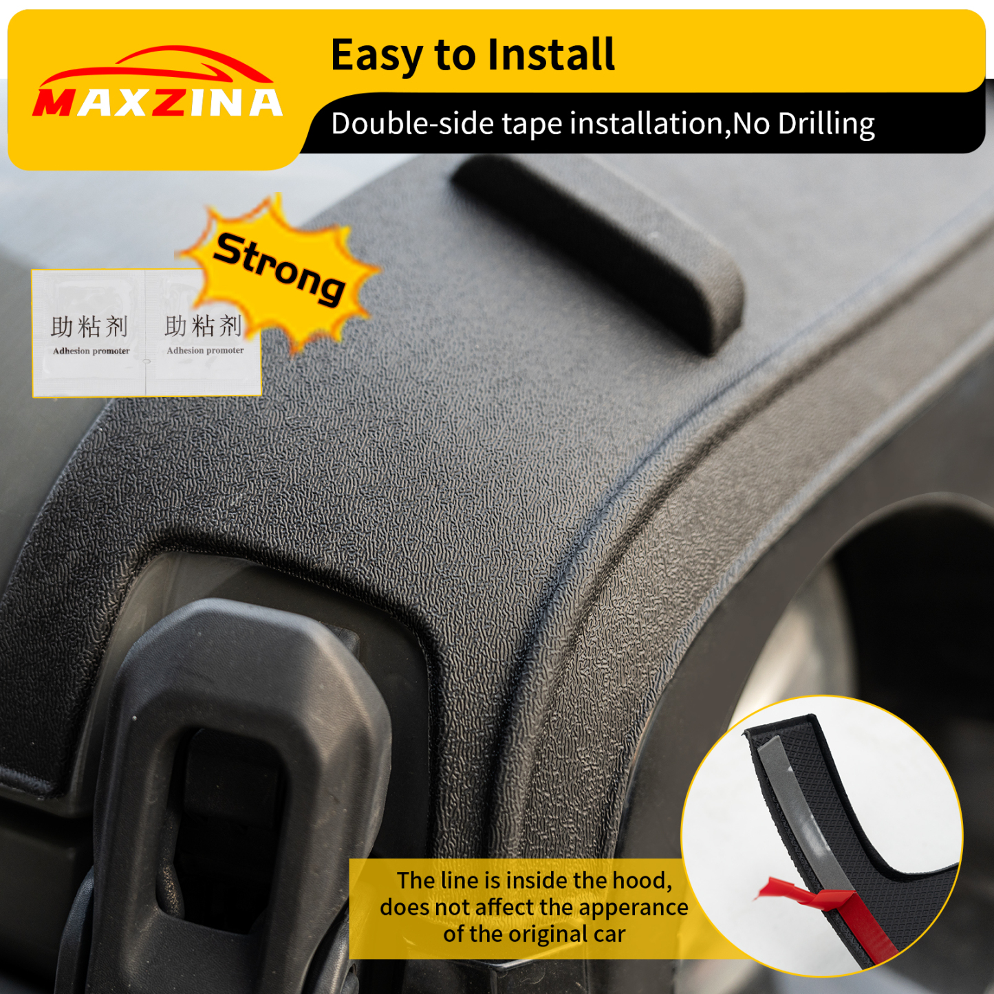 Maxzina TPE Hood Protector Compatible with 2020+ Jeep Gladiator JT 2018+ Jeep Wrangler JL Hood Shield TPE Hood Deflector Hood Guard for 2025 2026 Gladiator Wrangler JL Accessories