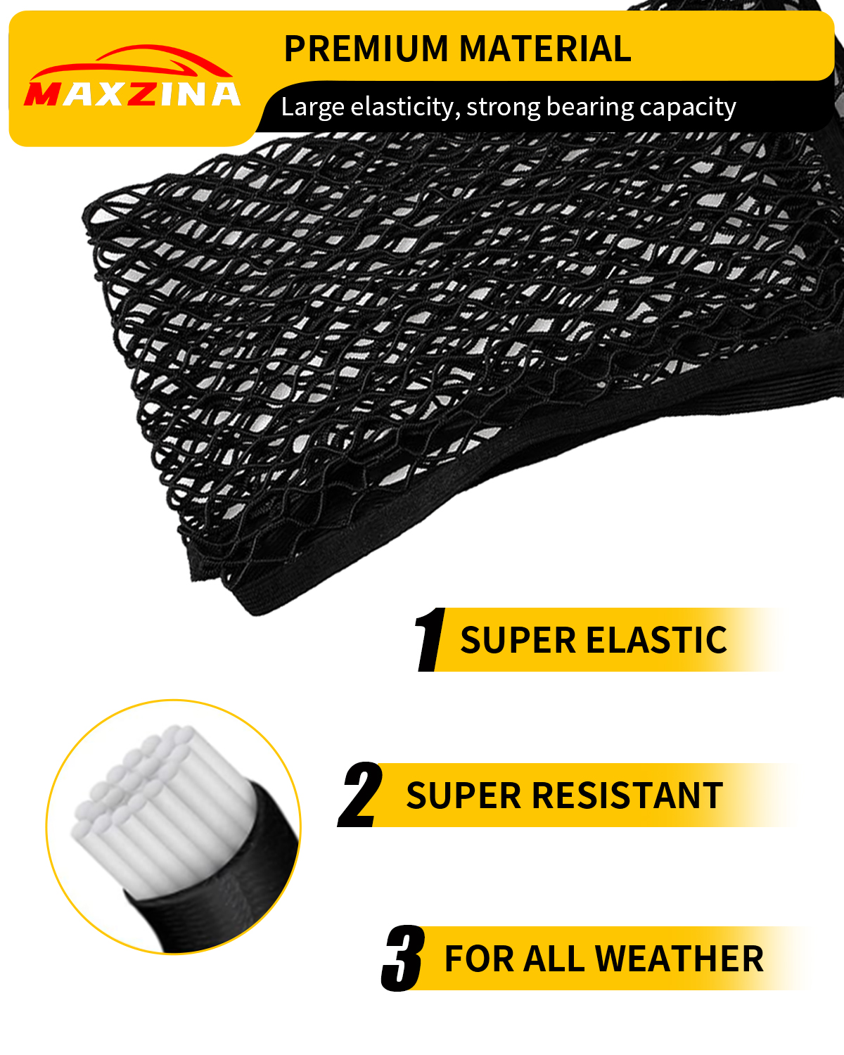 Maxzina 2022 2023 2024 2025 Ford Maverick Cargo Net Truck Storage Net (4'x 4')