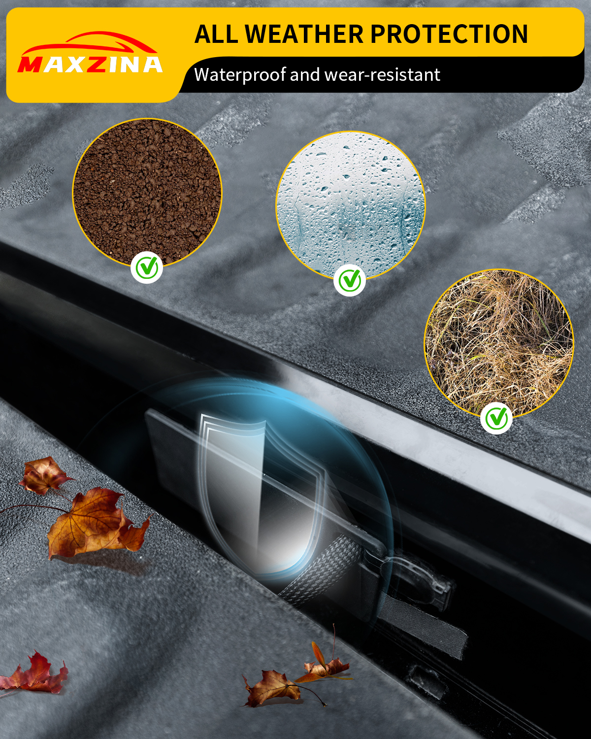 Maxzina 2022 2023 2024 2025 Ford Maverick Tailgate Hole Cover TPE Protector