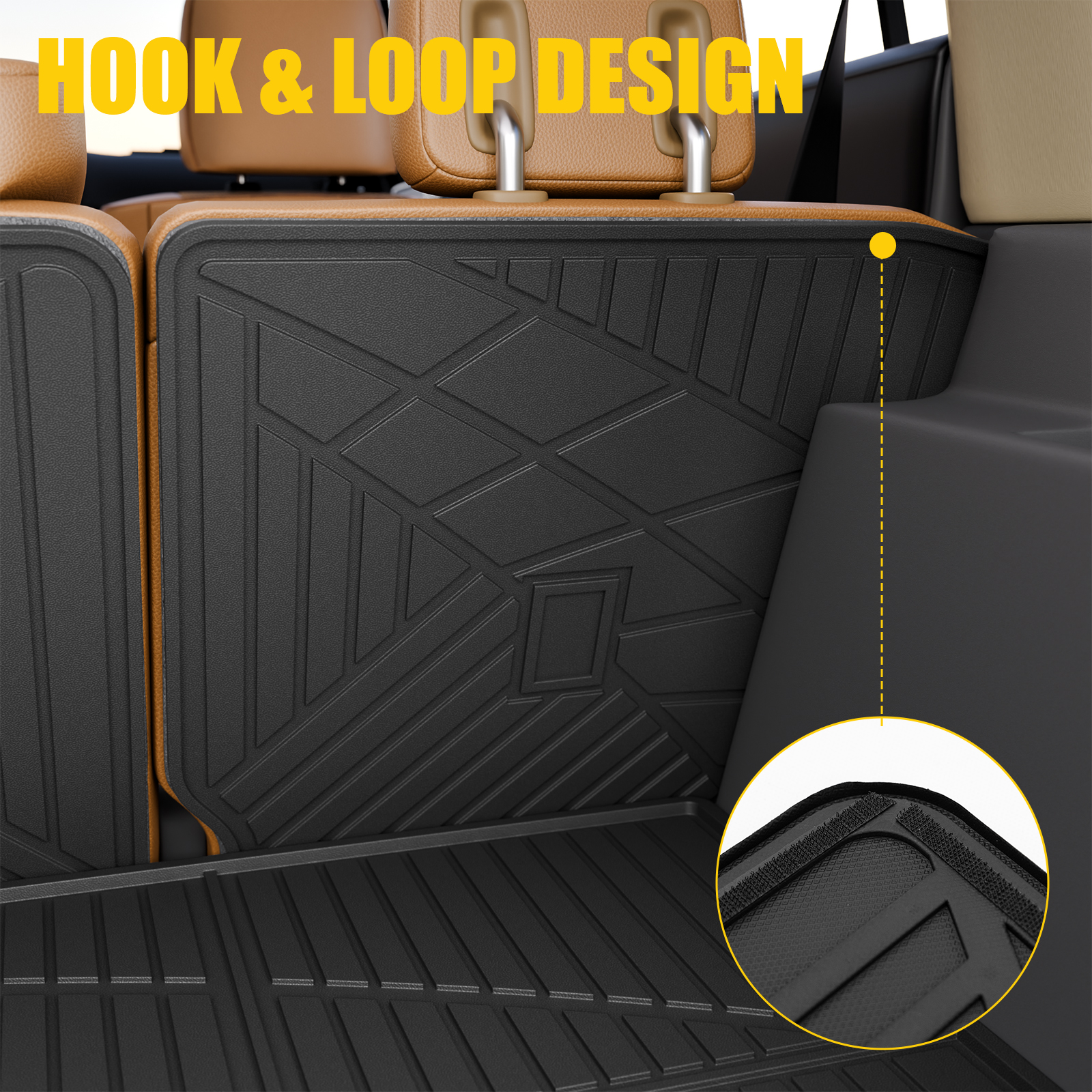 Maxzina Trunk Mat & Rear Backrest Mats for 2026 Honda Passport 4th Gen | TPE All Weather Tough Cargo Liner Trunk Shield Seat Back Protector Behind Seat Kick Guard Accessories (3PCS)