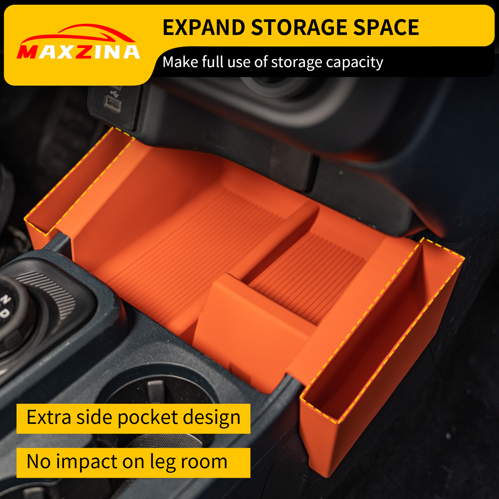 Maxzina 2022 2023 2024 2025 Ford Maverick (Not for 2025 Lariat&Tremor) Center Console Organizer Center Shifter Storage Tray Gear Shifter Organizer Tray Storage Box