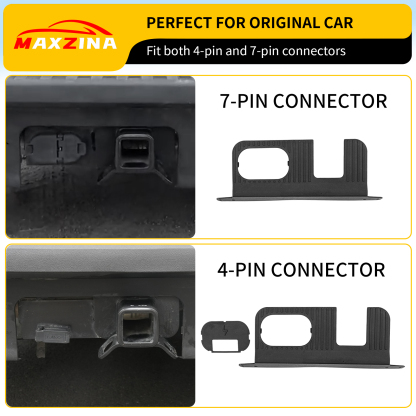 Maxzina Rear Bumper Cover Plate Compatible with 2022-2025 Ford Maverick (Not for Lobo) Trailer Hitch Surround Protection Cover Weatherproof with 4-Pin 7-Pin Connectors