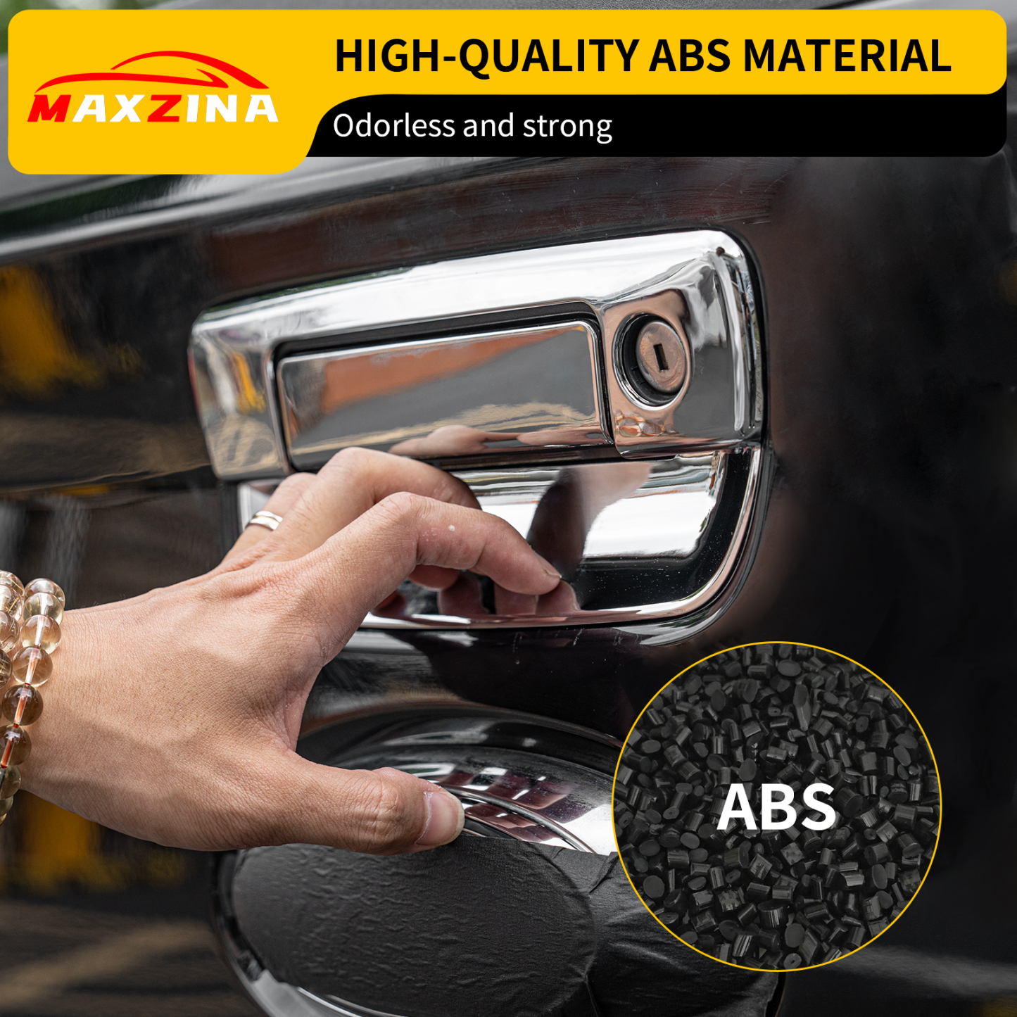 Maxzina Tailgate Handle Cover Compatible with 2022-2025 Ford Maverick Truck Tailgate Handle Trim Decoration ABS Plastic Scratch Protector