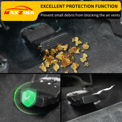 Maxzina Under Seat Vent Deflectors Compatible with 2022-2025 Ford Maverick Rear Air Conditioning Vent Cover Plug-in Rear Floor AC Vent Filter Air Vent Extension 