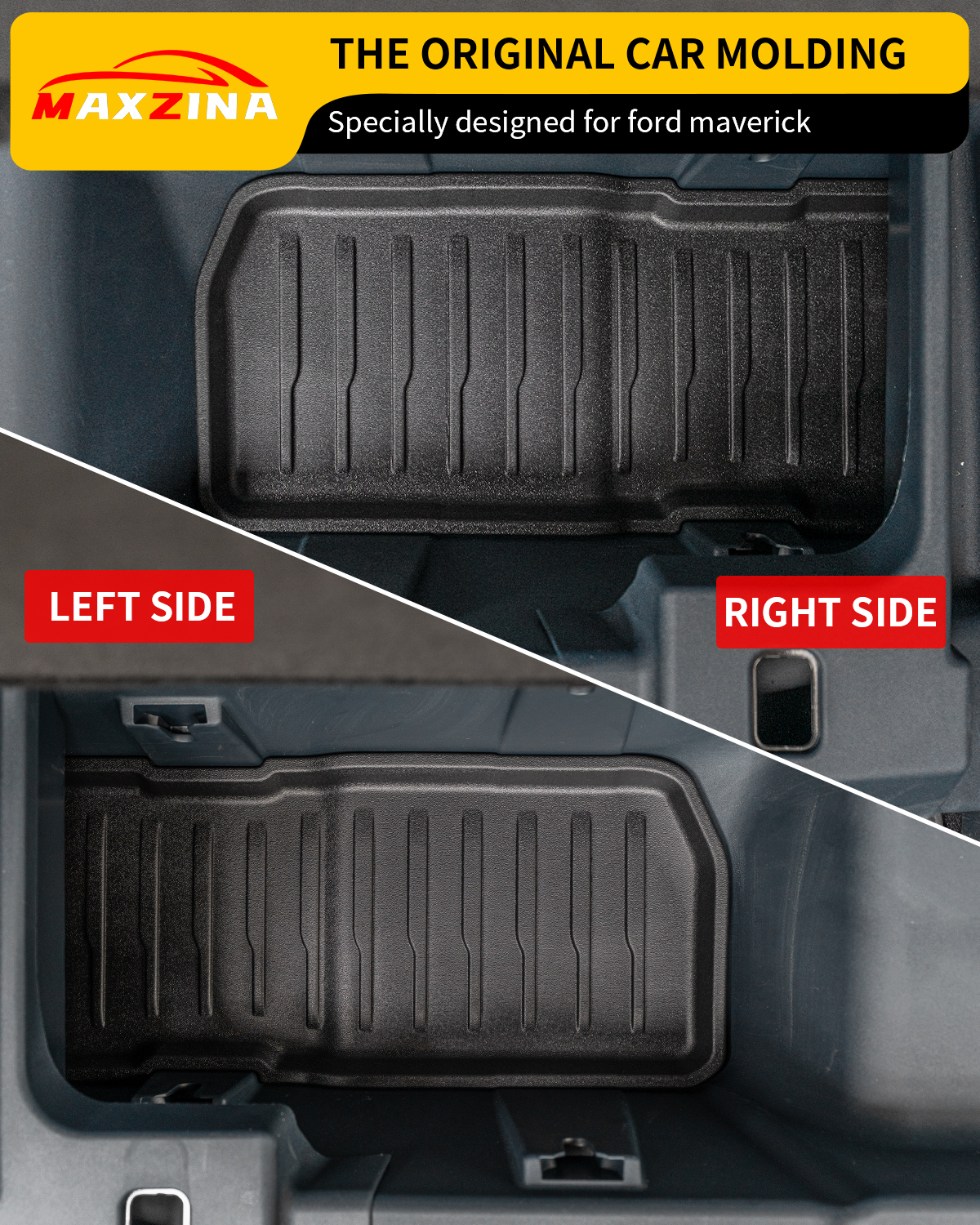 Maxzina 2022 2023 2024 2025 Ford Maverick Gasoline All Weather Under Seat Storage Mat