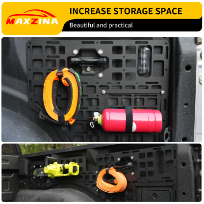 Maxzina Side Bed Panel Compatible with 2015-2025 Ford F150 Side Molle Panel Truck Bed Panel Rear Cargo Storage Shelf Replacement