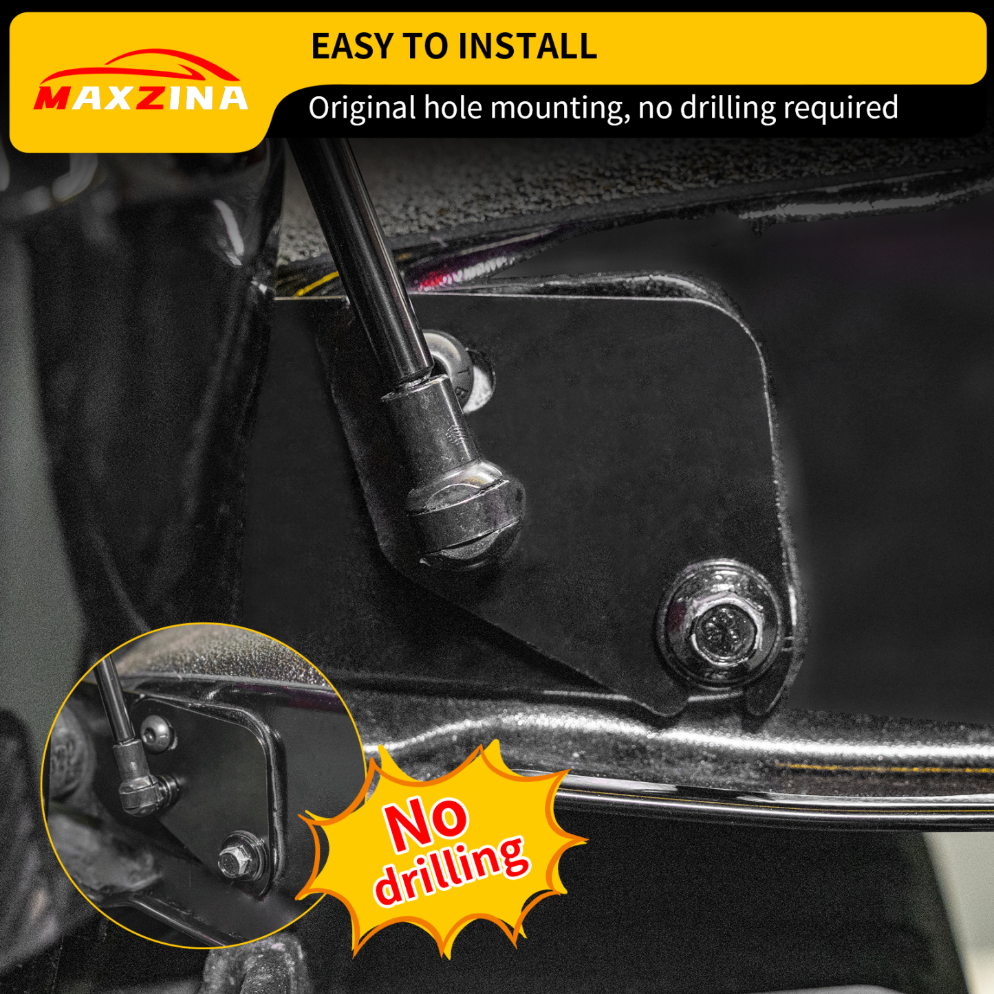 Maxzina Tailgate Assist Compatible with 2015-2025 Ford F150 Truck Tailgate Slow-Drop Accessories Tail Gate Shock Damper