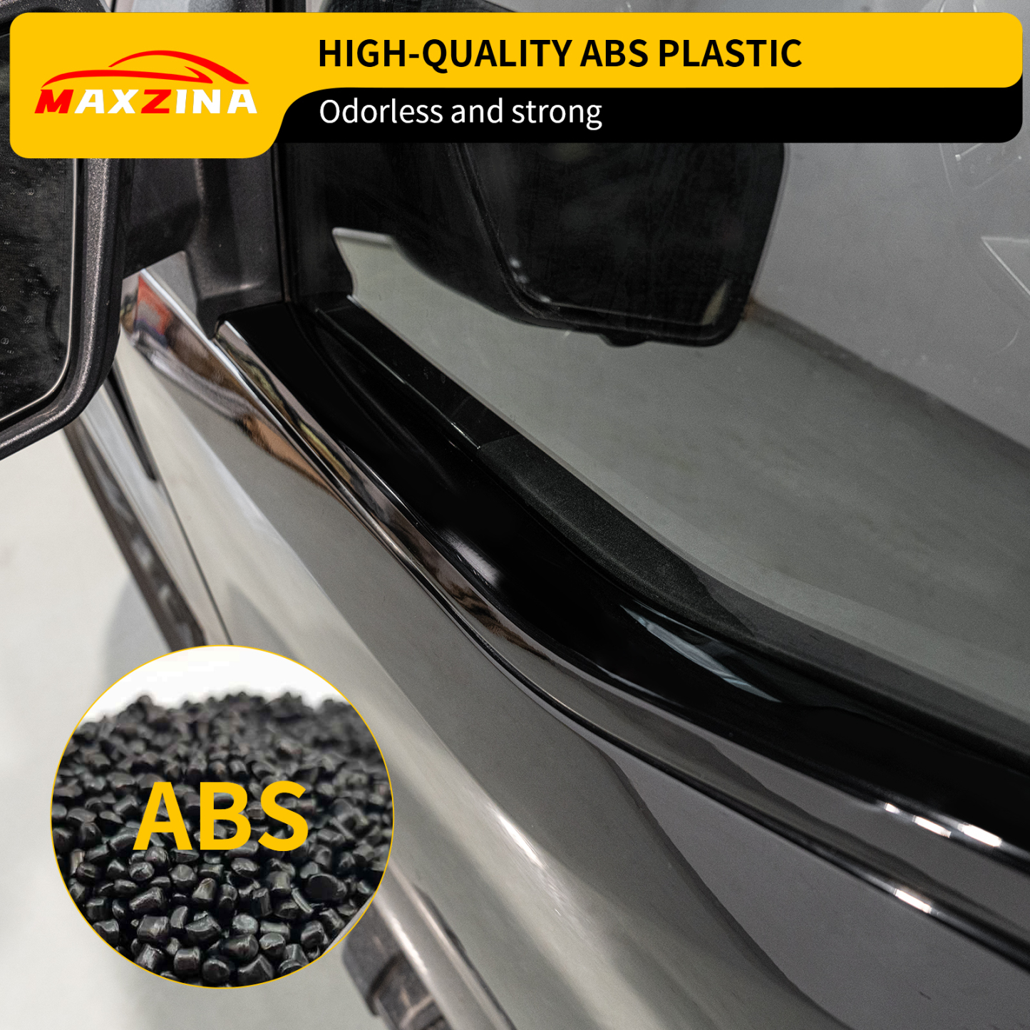 Maxzina Window Trim Compatible with 2021-2025 Ford F150 Supercrew ABS Plastic Window Molding Edge Guards Weatherstrip Bottom Sill Decoration Covers