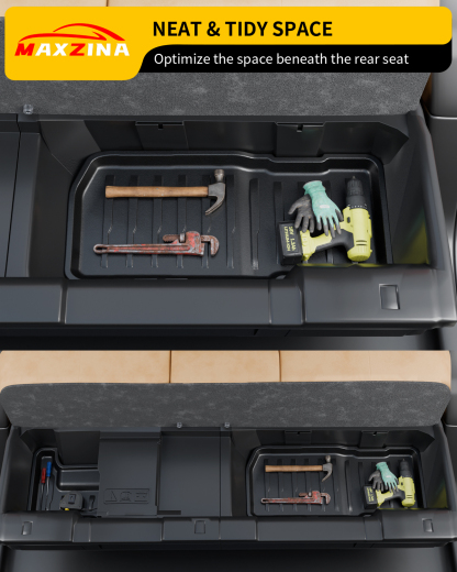 Maxzina 2022 2023 2024 2025 Ford Maverick Hybrid Under Seat Storage Mat