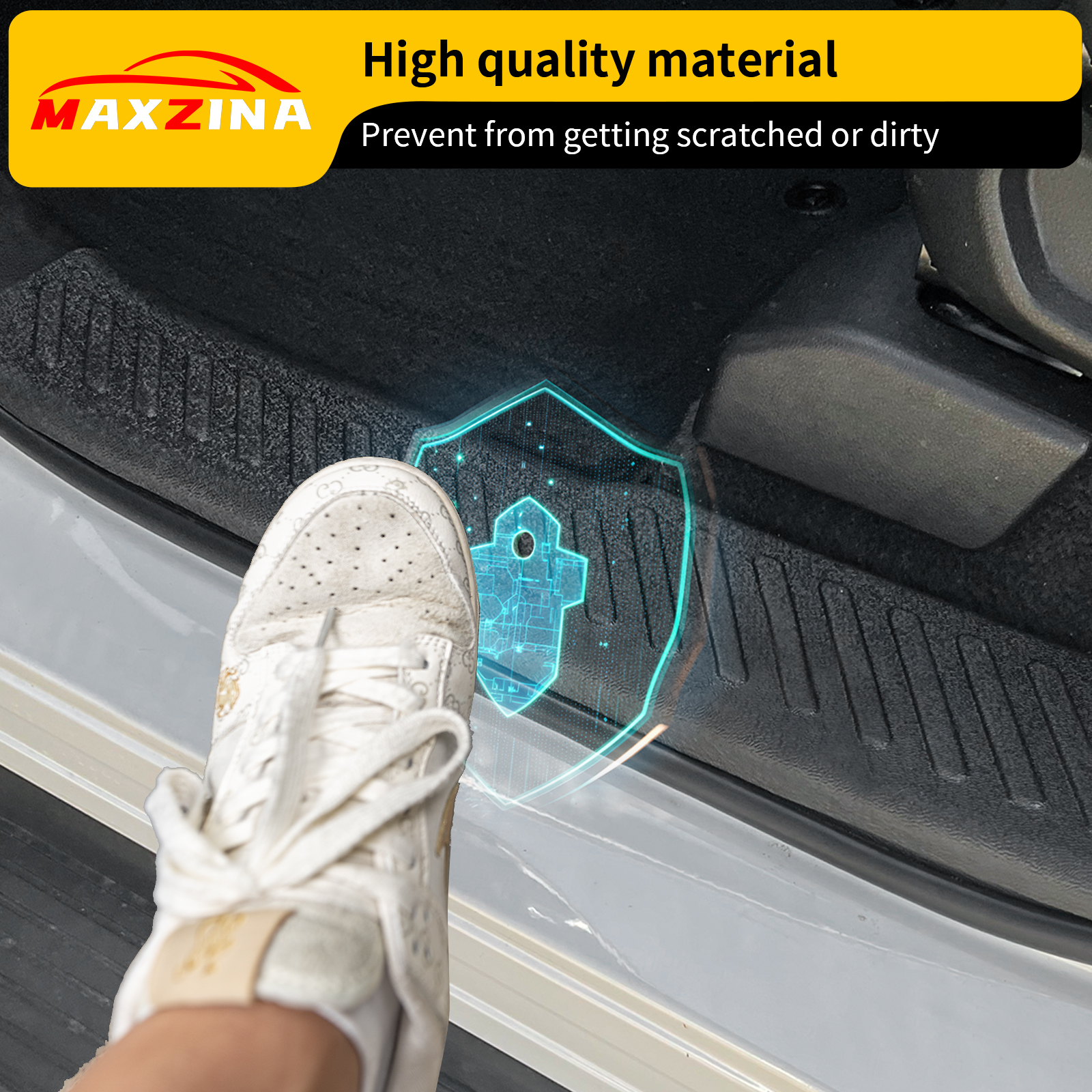 Maxzina Door Sill Protector Compatible with 2023-2025 Honda Pilot Side Step Protector Side Edge Step Guard Car Door Dust Shield Cover