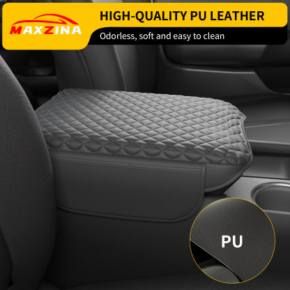 Maxzina Armrest Cover Compatible with 2023-2025 Honda Pilot & 2024-2026 Ridgeline & 2024-2026 Passport Center Console Cover PU Leather Waterproof Car Armrest Seat Box Pad
