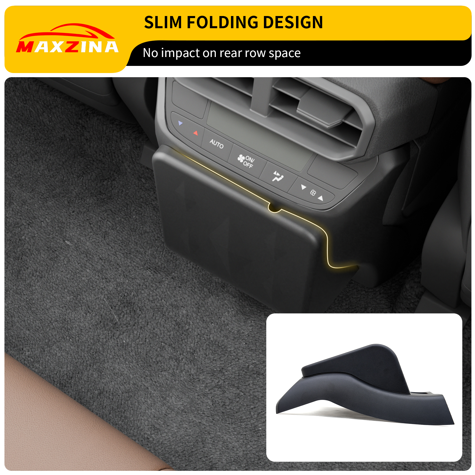 Maxzina Trash Can Compatible with 2023-2025 Honda Pilot Foldable Trash Bin Expandable Garbage Can Stick-On Trash Bin Extra Rear 2nd Row Storage Box for 2024 Pilot Accessories